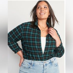 Old Navy • NWT • Plaid Flannel Classic Shirt